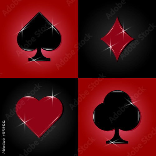 Obraz na płótnie Glass poker. Vector illustration. Eps10 w salonie