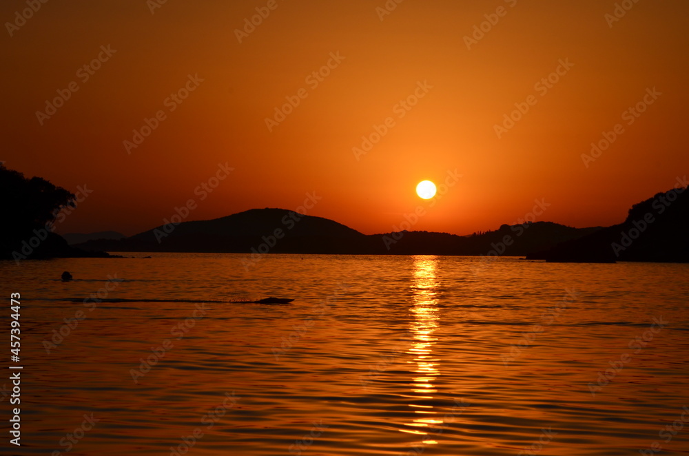 Zachód słońca Grecja