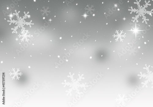 Wallpaper Mural Winter background with abstract snowflakes. Torontodigital.ca