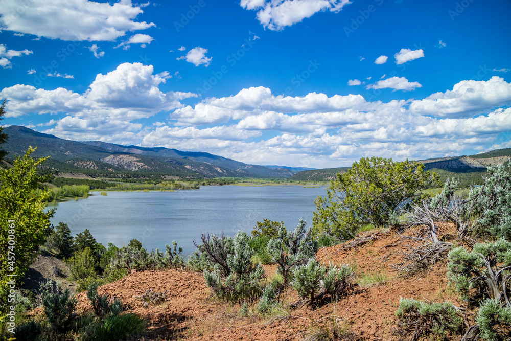 A beautiful lake park in Cortez, Colorado