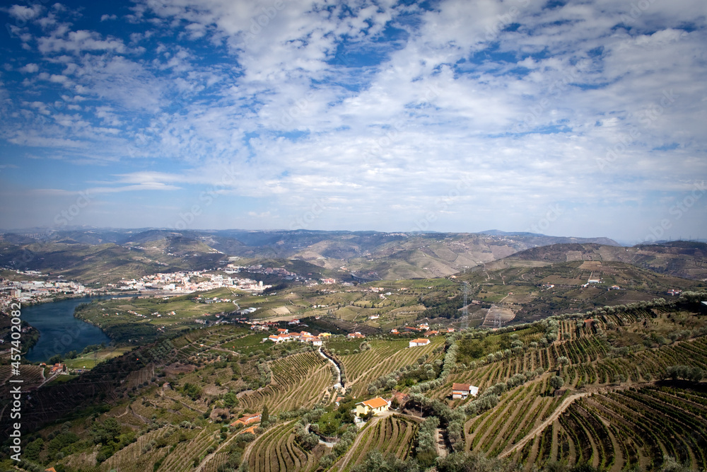 Panoramic beautiful view to the Douro Valley in Portugal