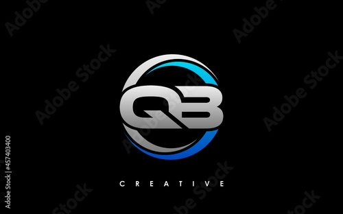 QB Letter Initial Logo Design Template Vector Illustration
