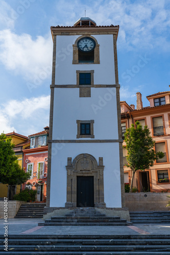 Clock Tower in the Asturian town of Luanco  photo