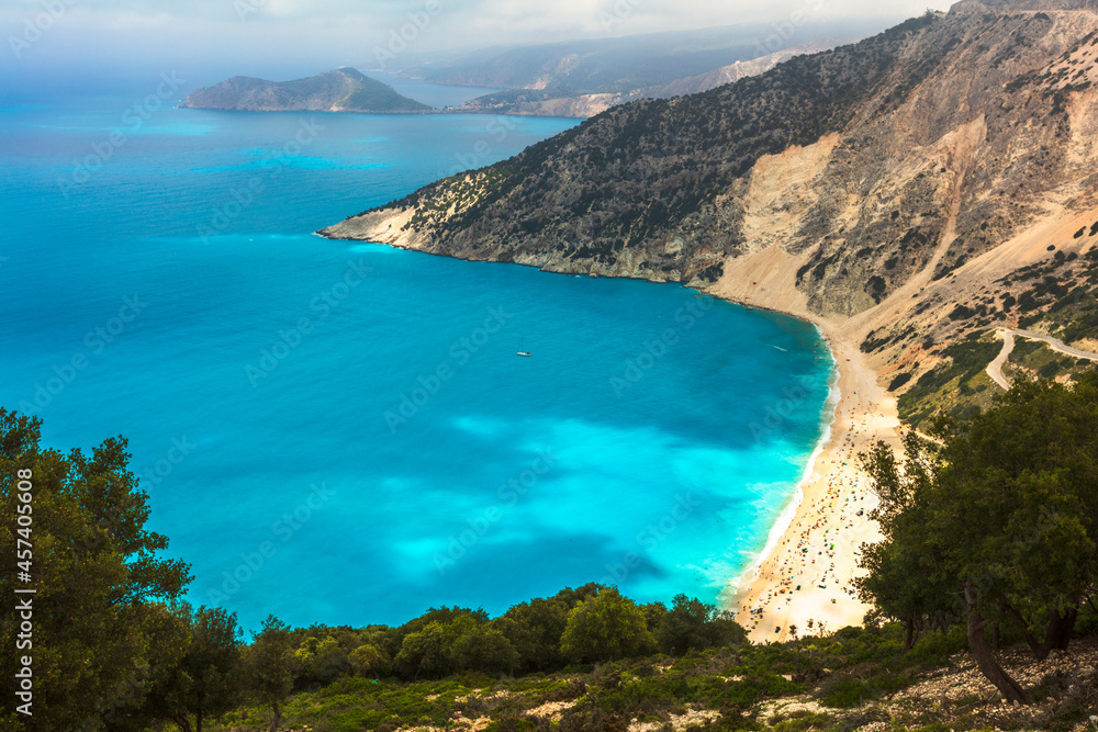 Myrtos beach, Kefalonia, Greece - One of the most popular beaches