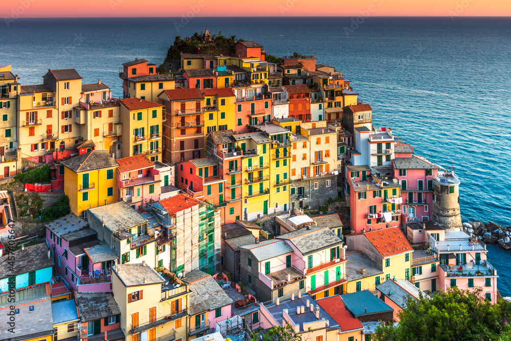 Town Of Manarola - Colorful town in Chinque Teree