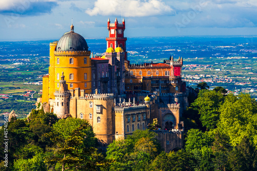 Penya Palace - Old palace in Sintra, Portugal photo