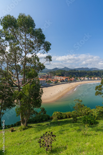 View of the town of Ribadesella in Asturias. 