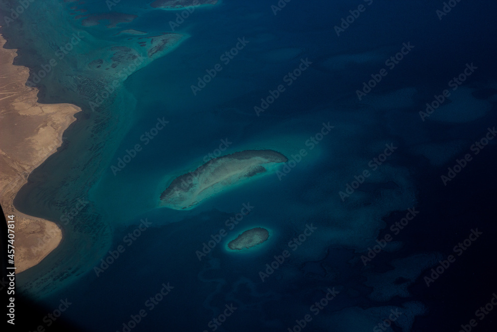 Fototapeta premium view from above island .egypt