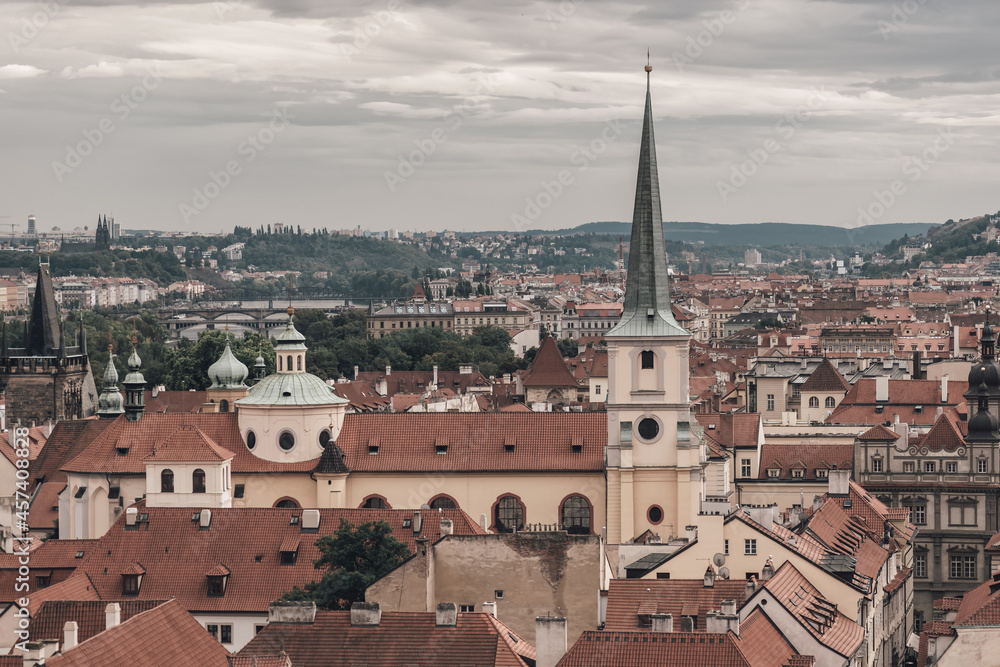 View of historical Prague cityscape. Czech Republic