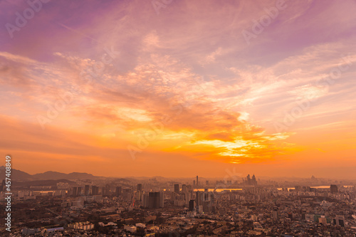 Beautiful landscape and cityscape of Seoul city