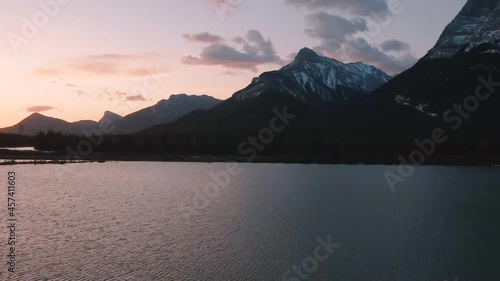 Sunrise Over Gap Lake in Bow Valley photo