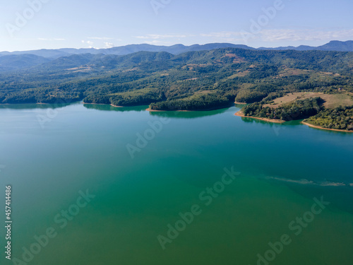 Aerial view of Sopot Reservoir, Bulgaria