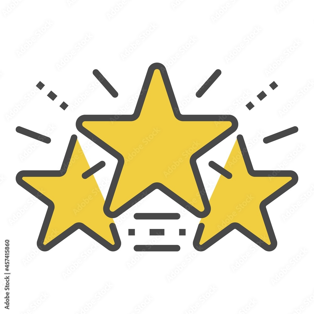 Glow stars icon. Outline glow stars vector icon color flat isolated on white Glow stars icon. Outline glow stars vector icon color flat isolated on white