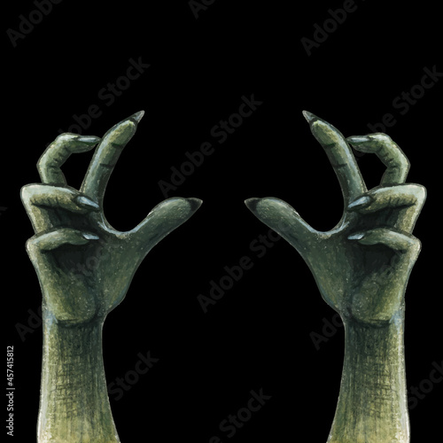Monster hands horror halloween