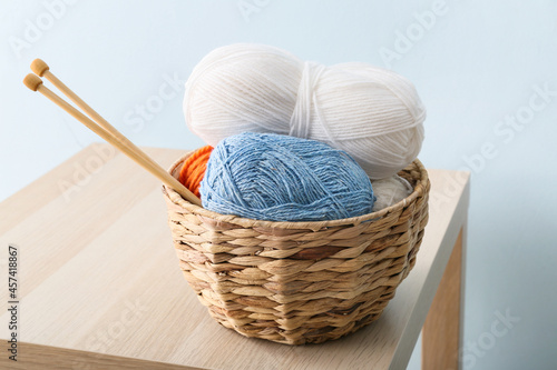 Knitting yarn balls and nee...