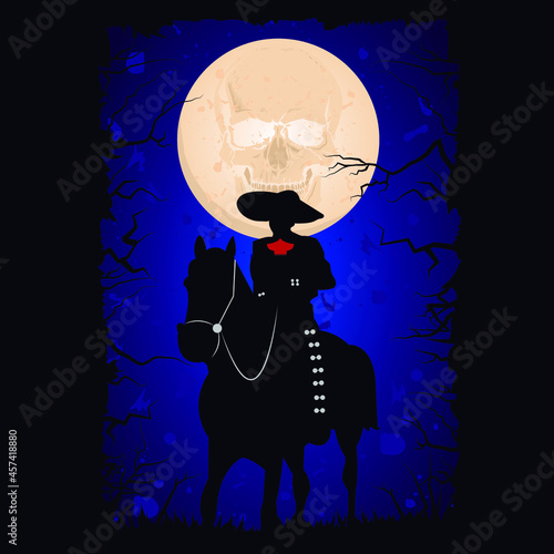 charro negro nigth terror horror halloween legend mexican