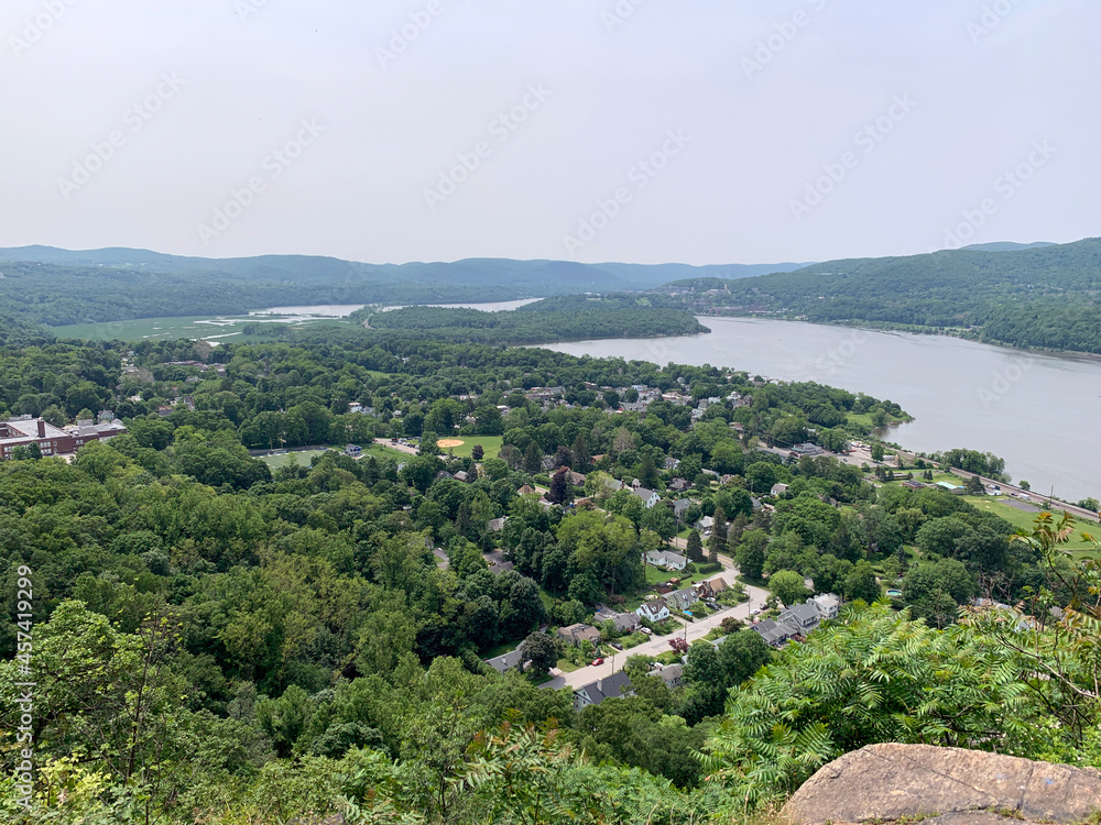 Cold Springs panorama from the top of Breakneck Ridge in upstate New York
