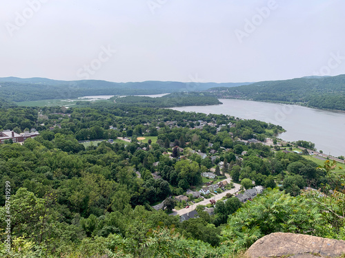 Cold Springs panorama from the top of Breakneck Ridge in upstate New York