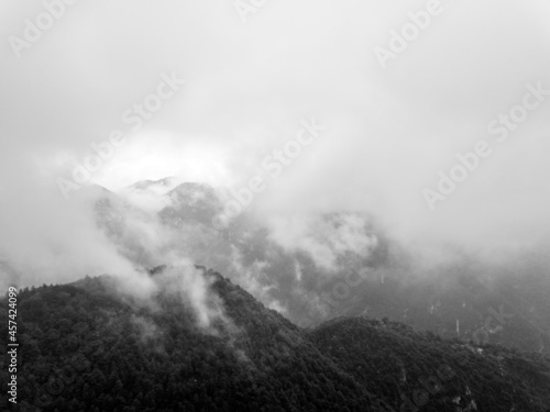 fog in the mountains