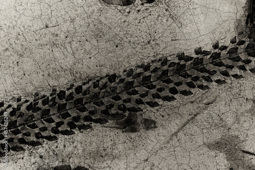 cement texture with elongated streaks and stain