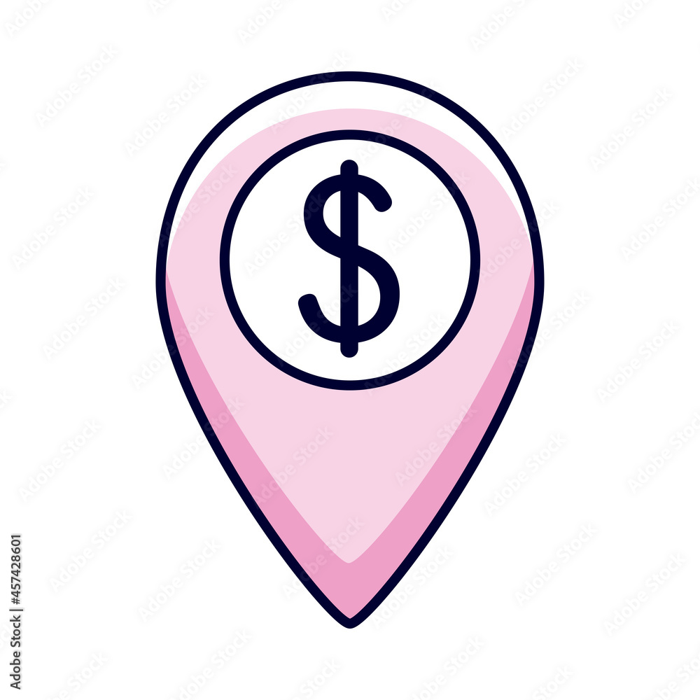 dollar symbol in gps mark dollar symbol in gps mark