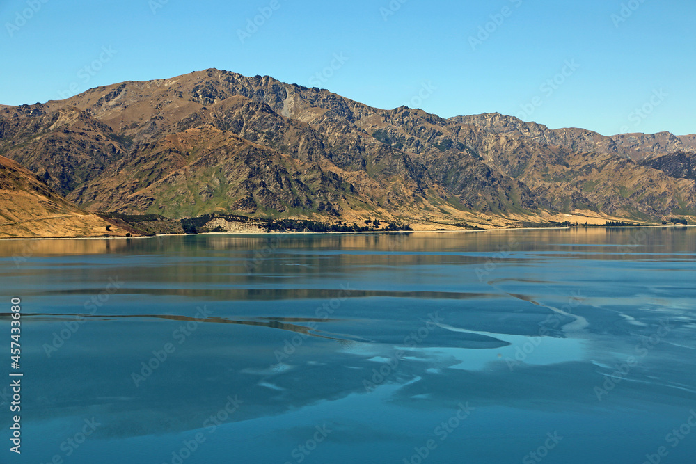 Landscape on Hawea Lake - New Zealand