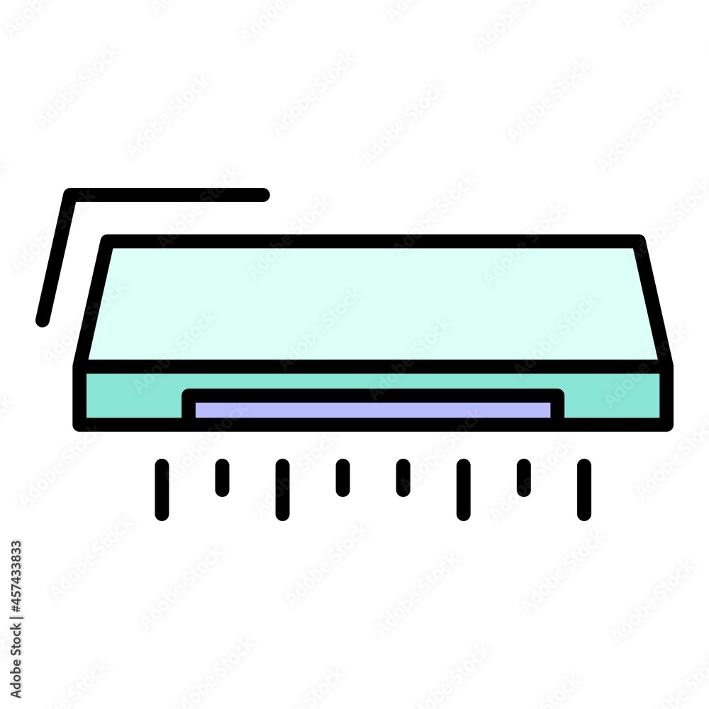 Air conditioner icon. Outline air conditioner vector icon color flat isolated on white Air conditioner icon. Outline air conditioner vector icon color flat isolated on white