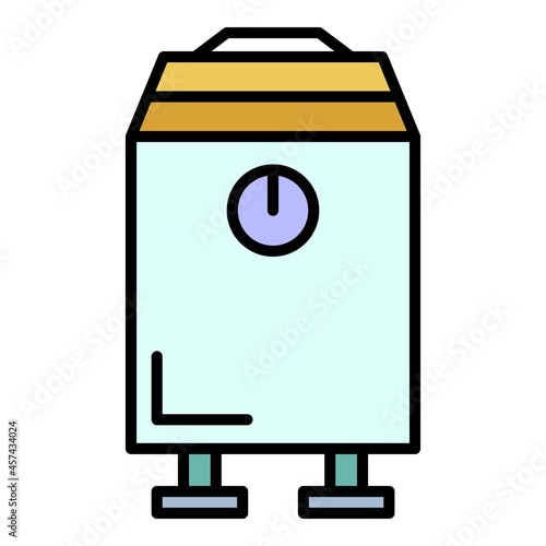 Modern boiler icon. Outline modern boiler vector icon color flat isolated on white