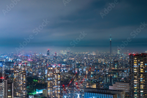 豊洲からの夜景風景 Night view of Tokyo, Japan. 