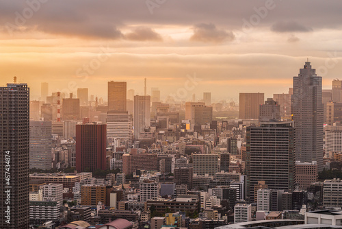                                            Cityscape of Tokyo in the evening.