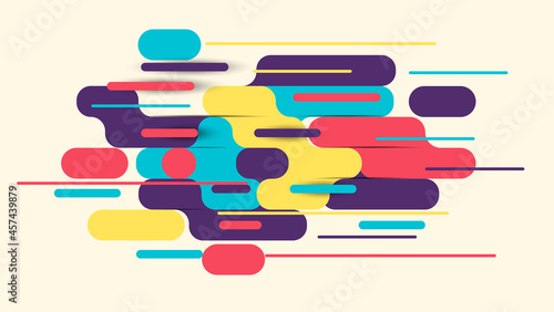 abstract colorful background with rounded shape