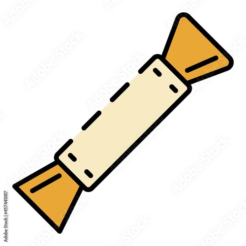 Honey bonbon icon. Outline honey bonbon vector icon color flat isolated on white