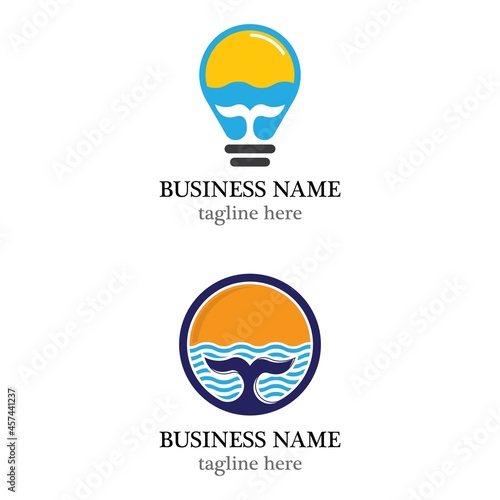 Whale vector logo