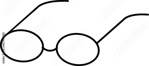 Vector glasses icon for graphic design.