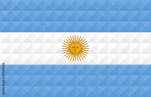 Artistic flag of Argentina with 3d geometric wave concept art design. Correct Proportion. No opacity effect. Eps (vector) and JPEG (high resolution) format in zip file.