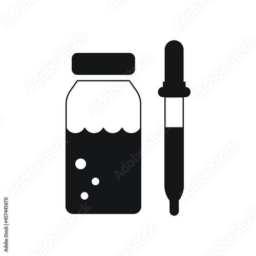 Tincture and dropper icon design isolated on white background