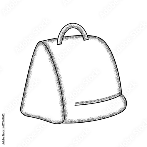 Isolated vintage bagpack school supply icon