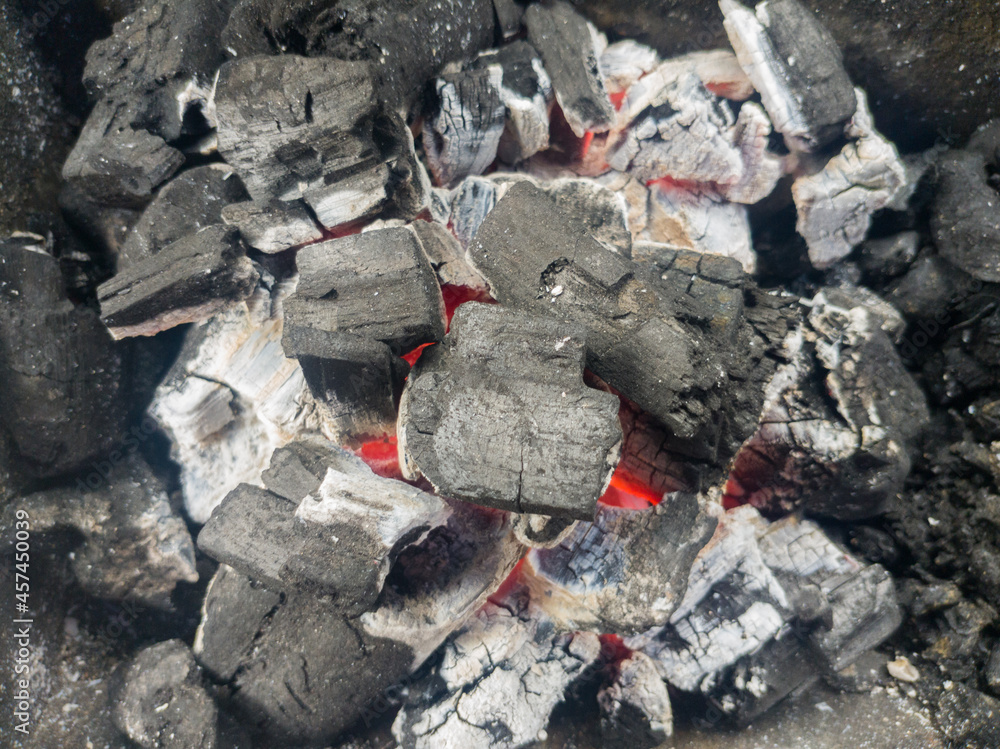 wood charcoal that has been read and is ready to be used for grilling fish, chicken, beef wood charcoal that has been read and is ready to be used for grilling fish, chicken, beef