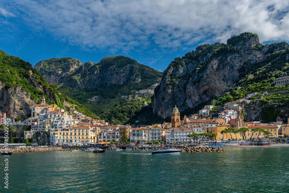 The Italian city of Amalfi - the historical, cultural and tourist center of the Amalfi coast