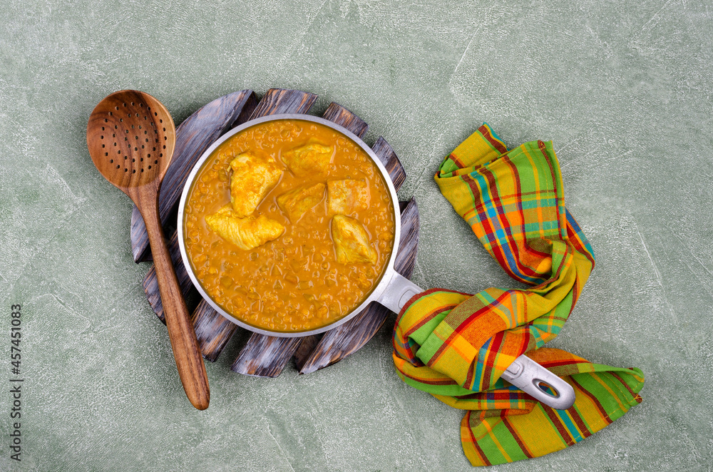 Curry with vegetables, lentils and meat Curry with vegetables, lentils and meat