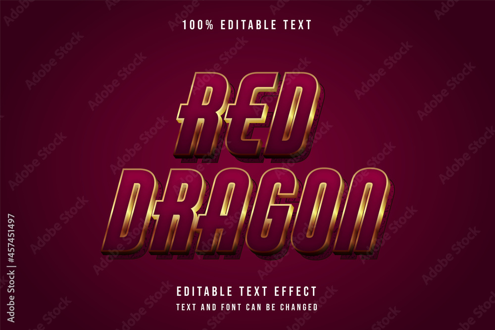 red dragon,3 dimension editable text effect red gradation yellow gold text effect red dragon,3 dimension editable text effect red gradation yellow gold text effect