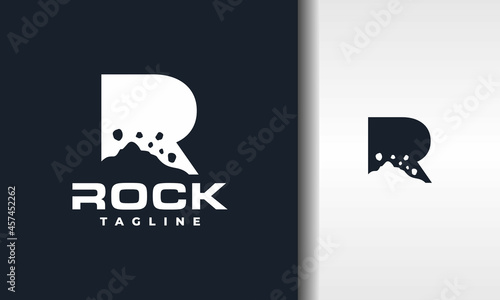 letter R rock logo