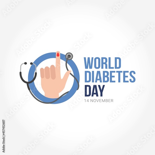 World diabetes day banner celebration 14 november awareness month