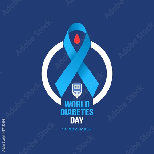 World diabetes day banner celebration 14 november awareness month