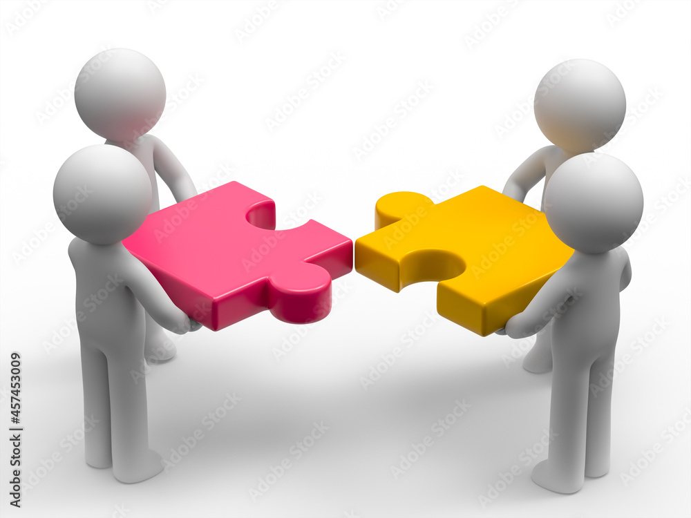 3d people complete puzzle pieces 3d people complete puzzle pieces