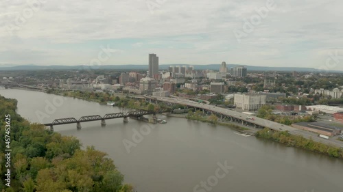 Wallpaper Mural Golden sunlight reaches the horizon showing around the capital statehouse in Albany New York Torontodigital.ca