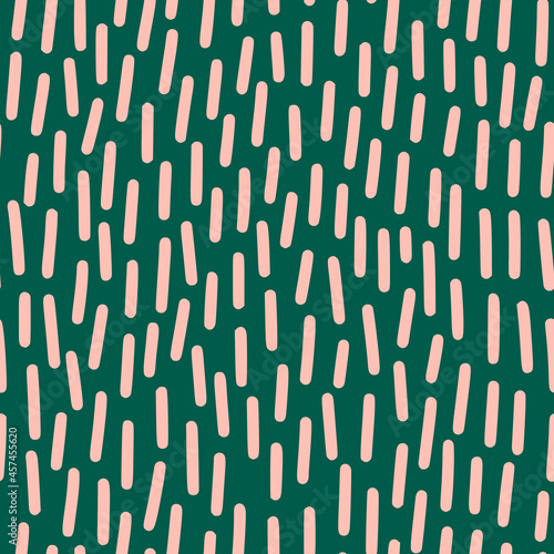Hand Drawn Short Vertical Strokes Seamless Pattern. Vector Background of Sticks in Contemporary Style