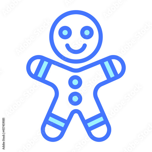 ginger bread icon, Christmas and celebrations. Outline symbol collection. Editable vector Design