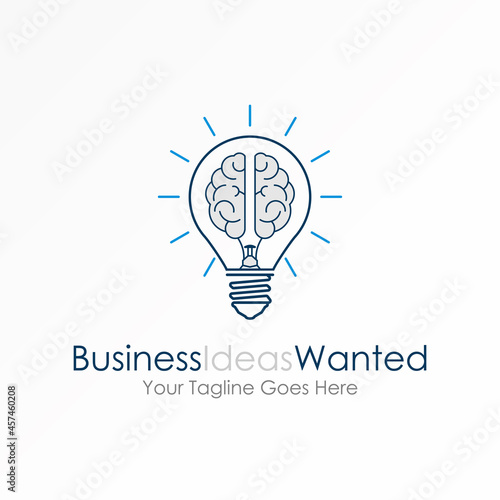 simple and unique Lighting line and Brain image graphic icon logo design abstract concept vector stock. Can be used as a symbol related to creative or smart