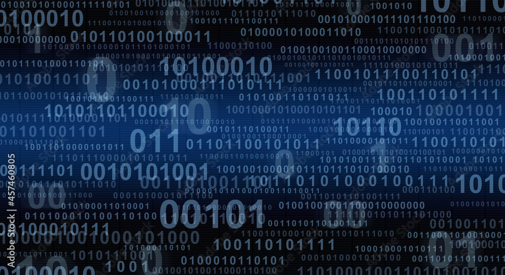Obraz premium バイナリーコードのデジタル背景